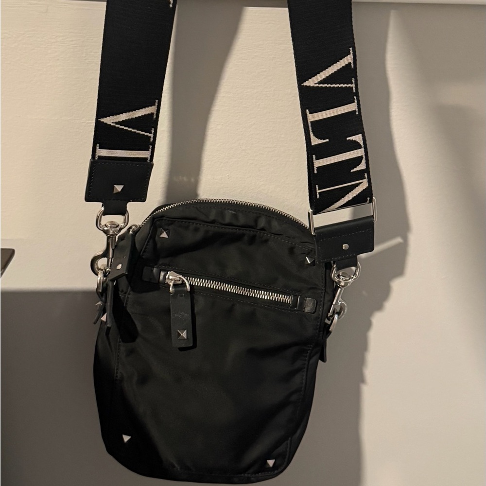 Black Valentino Unisex Crossbody Bag